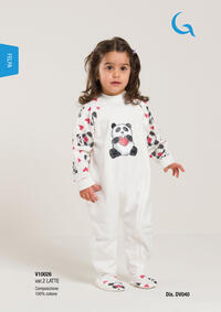 BABY GIRL OVERALL PAJAMAS M/L V10026 Tellini S.r.l. Wholesale Clothing